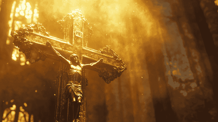 image with A modern crucifix