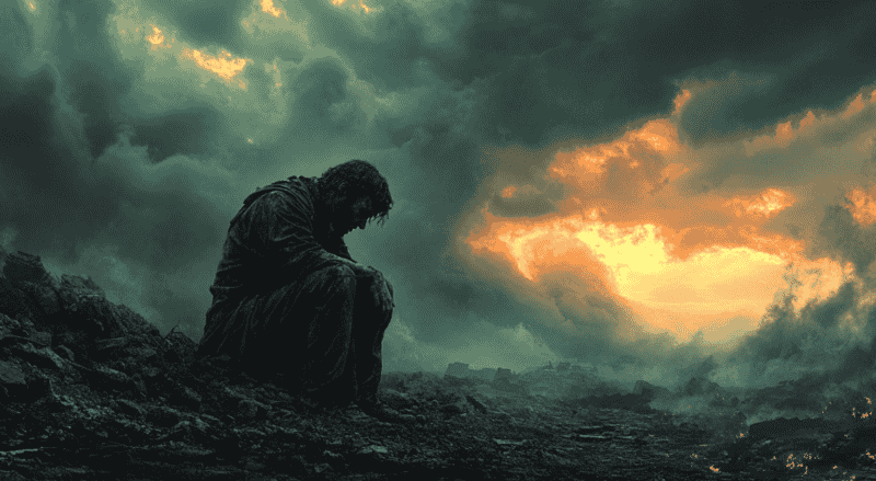 man suffering