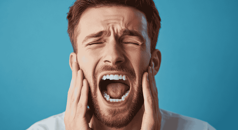 a man screaming