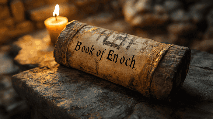 Ancient scroll with the Book of Enoch