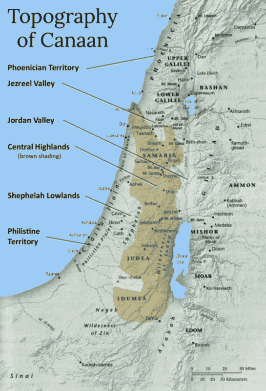 Ancient Canaan map