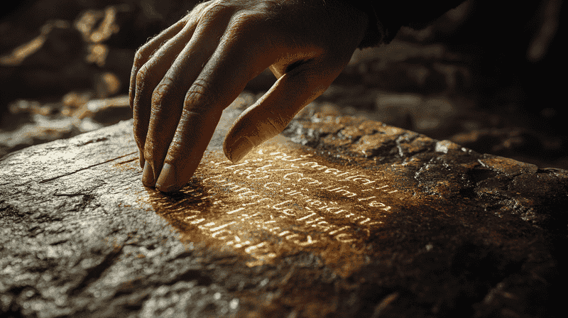 image with the Commandment engraved