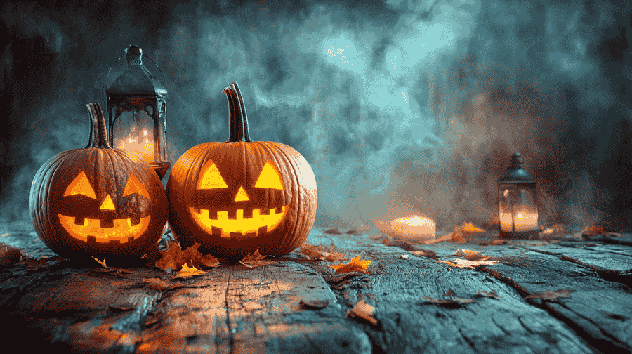 reprezentation of a halloween pumpkin