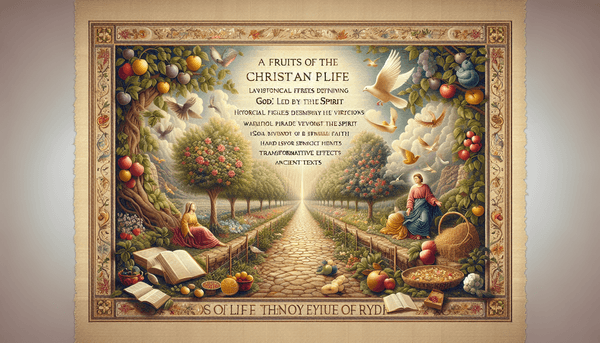 Living by the Spirit: The Fruits, Faith, and Trust in Christian Life