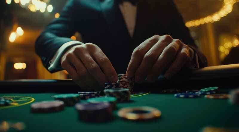 hombre en casino de juego