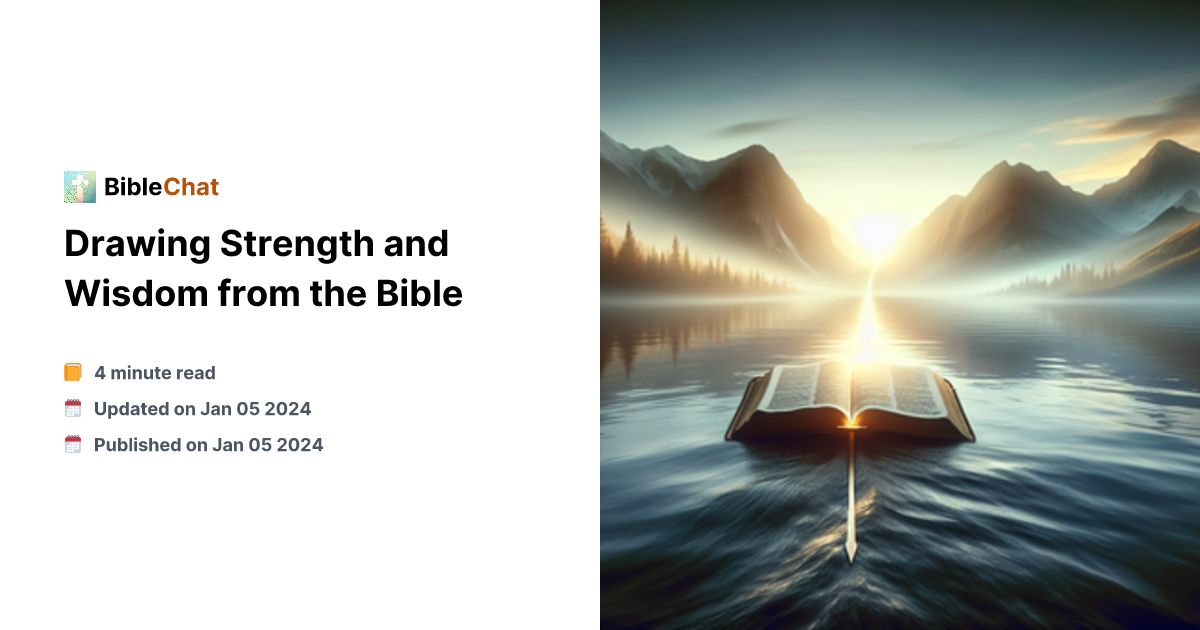 Wisdom Draw Drawing Strength and Wisdom from the Bible