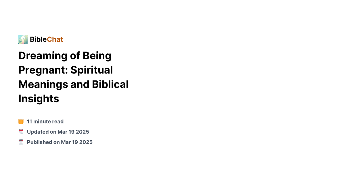 Dreaming Of Being Pregnant Spiritual Meanings And Biblical Insights Dreaming of being pregnant spiritual meanings and biblical insights