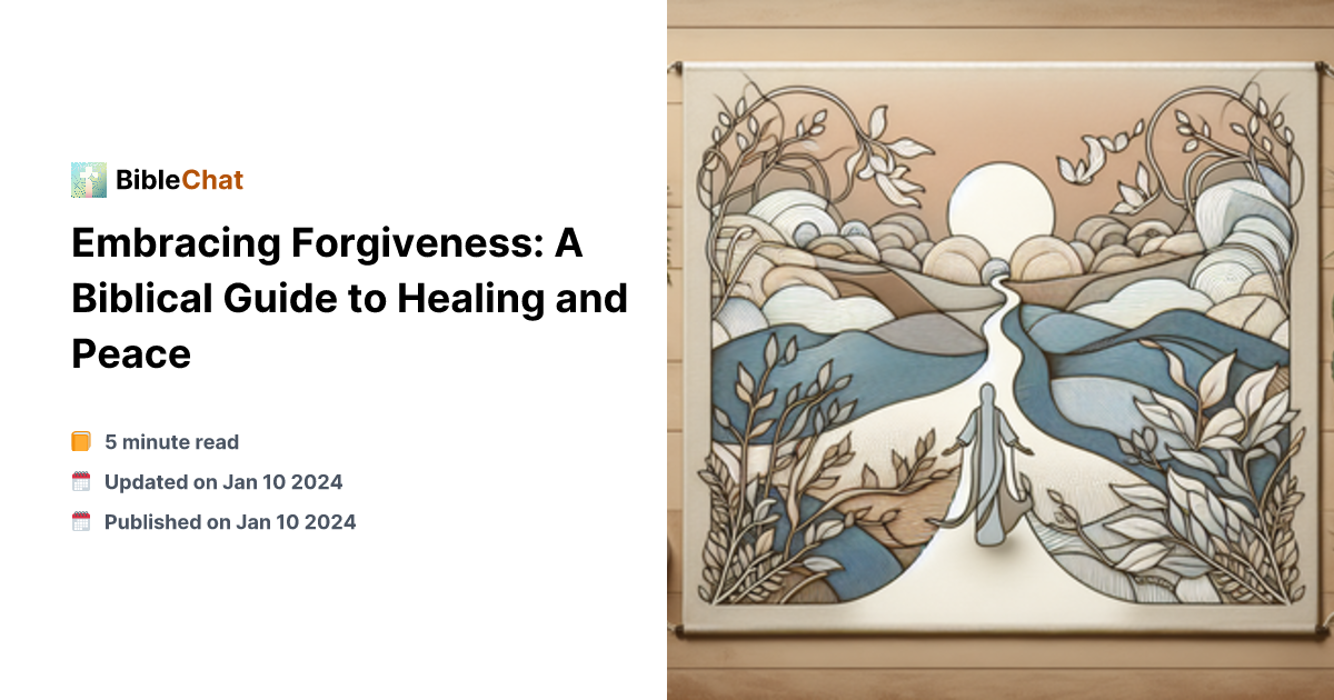 Forgiven Healed Embracing Forgiveness: A Biblical Guide to Healing and Peace