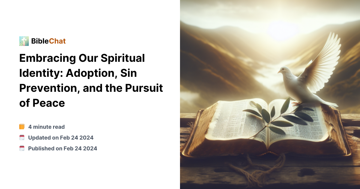 Spiritual Rescue Embracing Our Spiritual Identity: Adoption, Sin Prevention, and the ...