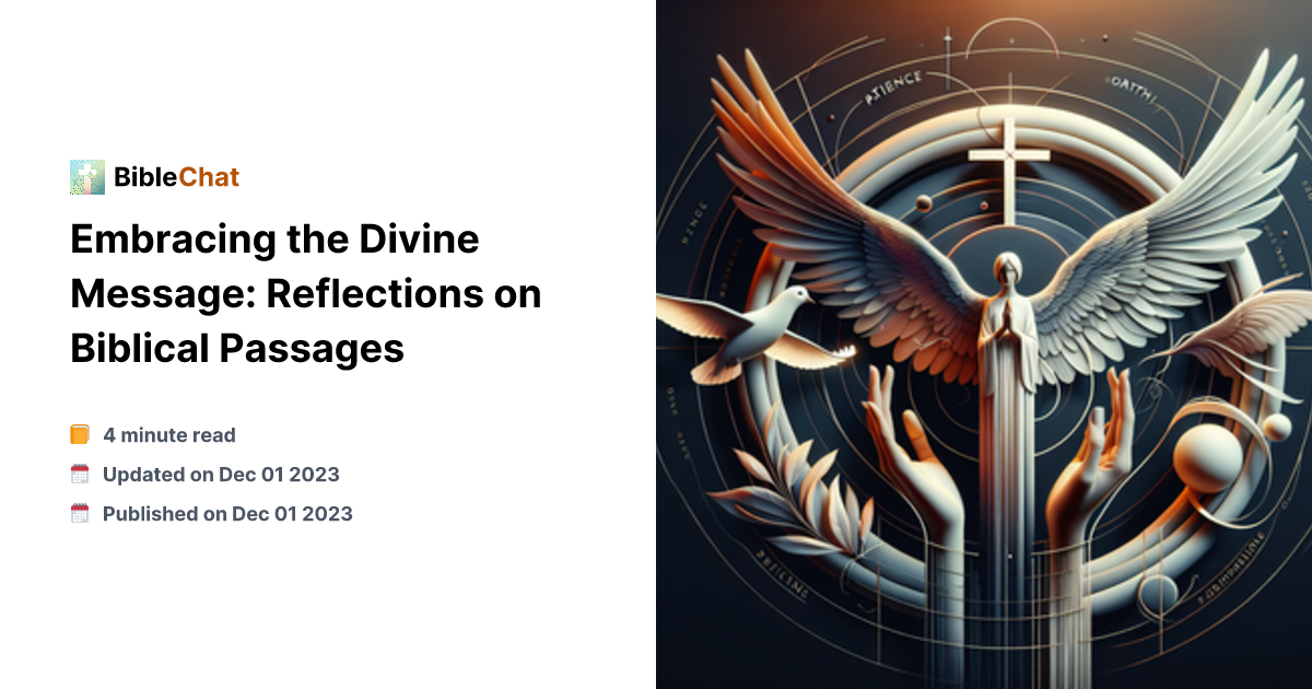 Secret Message Reflection Embracing the Divine Message: Reflections on Biblical Passages