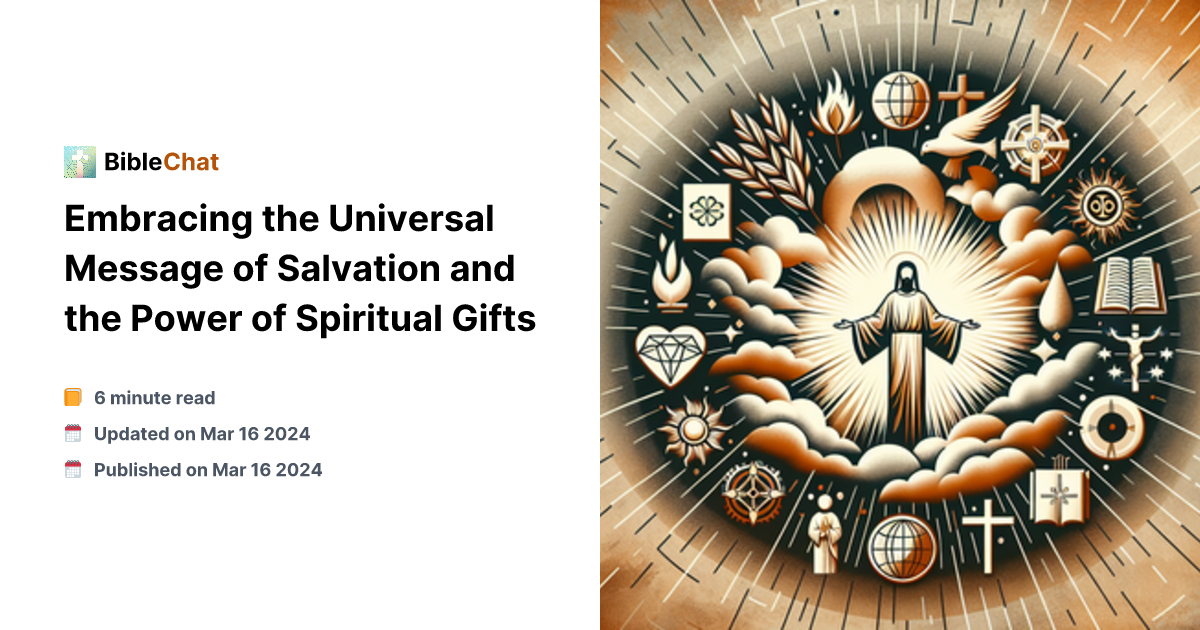 Embracing the Universal Message of Salvation and the Power of Spiritual ...