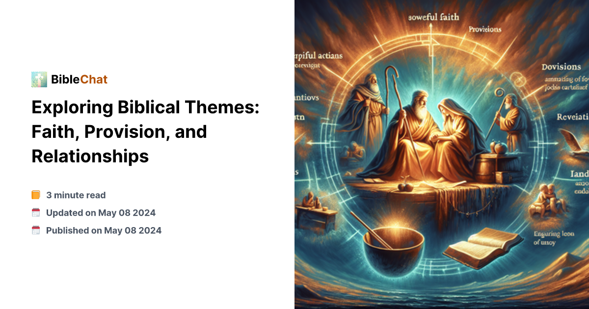 Bible Themes Exploring Biblical Themes: Faith, Provision, and Relationships
