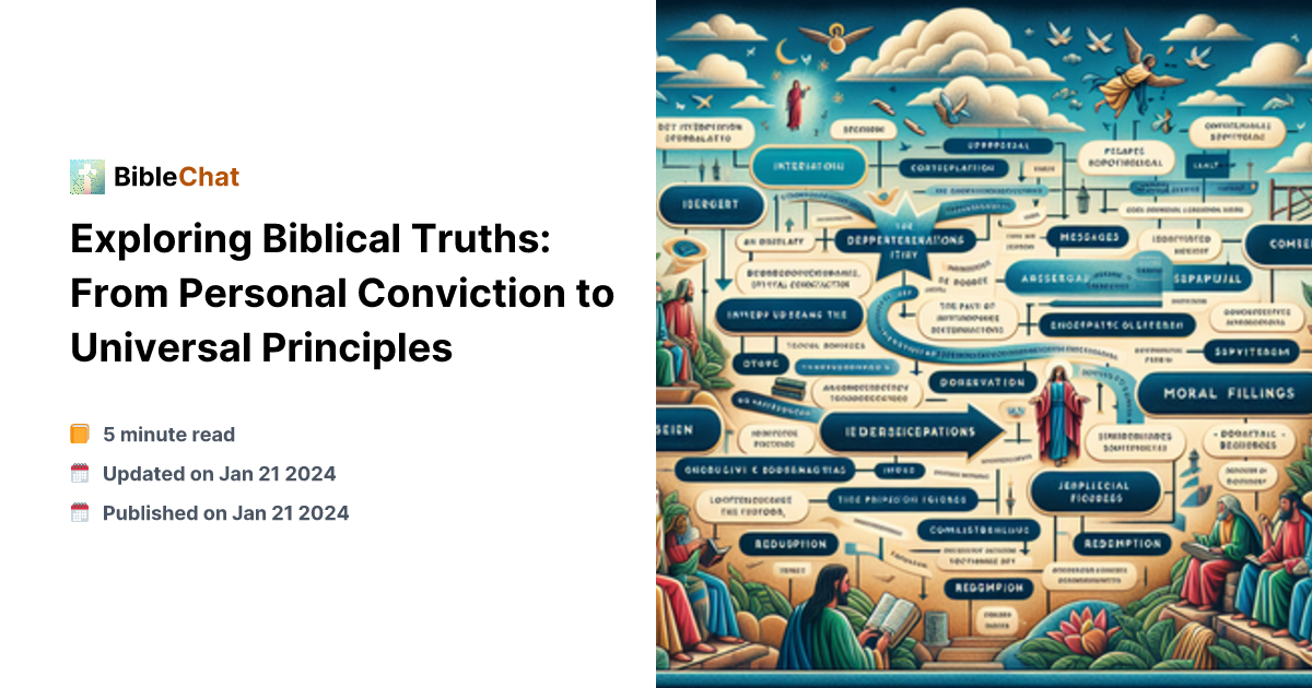 Exploring Biblical Truths: From Personal Conviction to Universal Principles