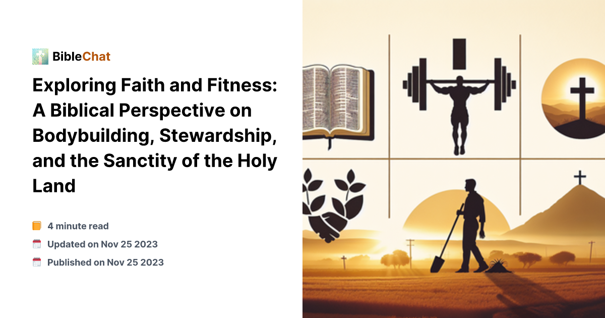 Bible Exercise Exploring Faith and Fitness: A Biblical Perspective on Bodybuilding ...