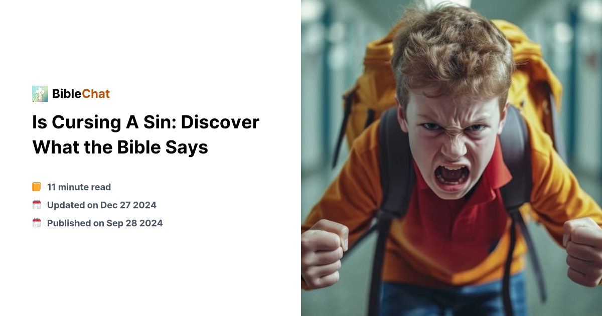 Is Cursing A Sin: Discover What the Bible Says
