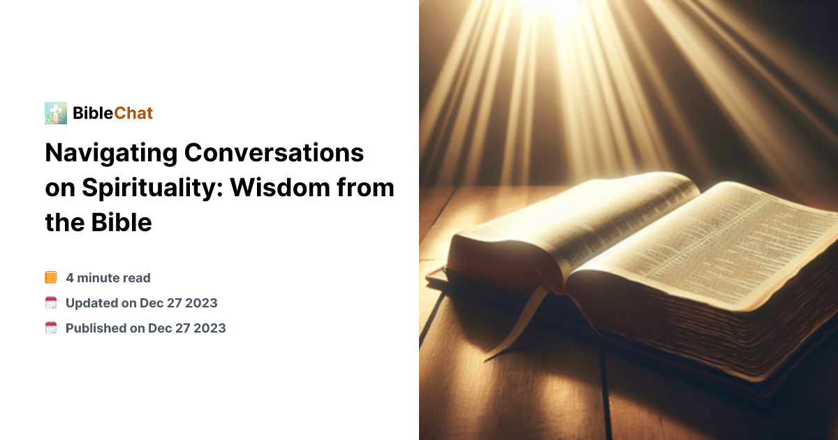 Wisdom Posts Navigating Conversations on Spirituality: Wisdom from the Bible