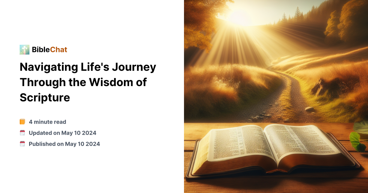 Searching Scriptures Navigating Life's Journey Through the Wisdom of Scripture