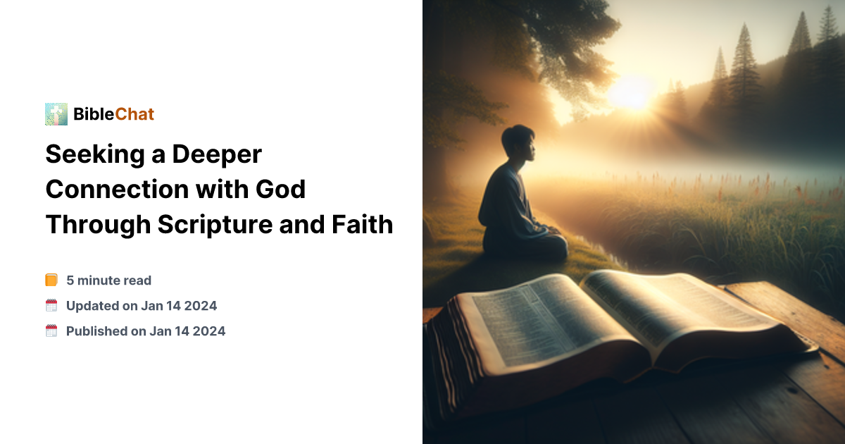 Connection Scripture Seeking a Deeper Connection with God Through Scripture and Faith