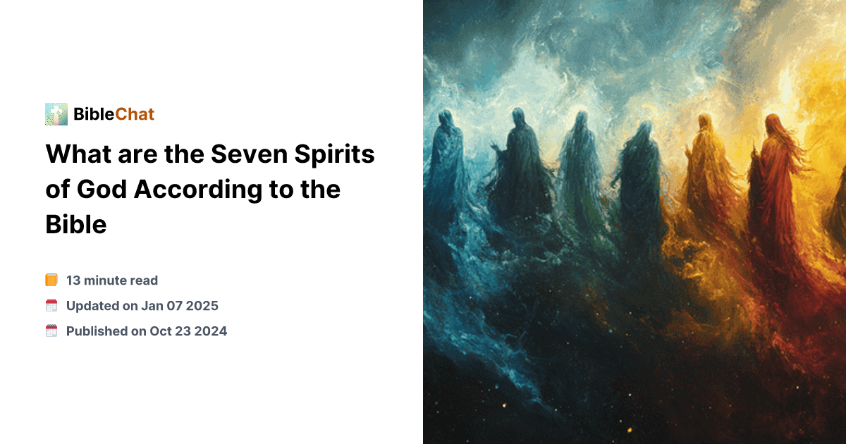 What are the Seven Spirits of God According to the Bible