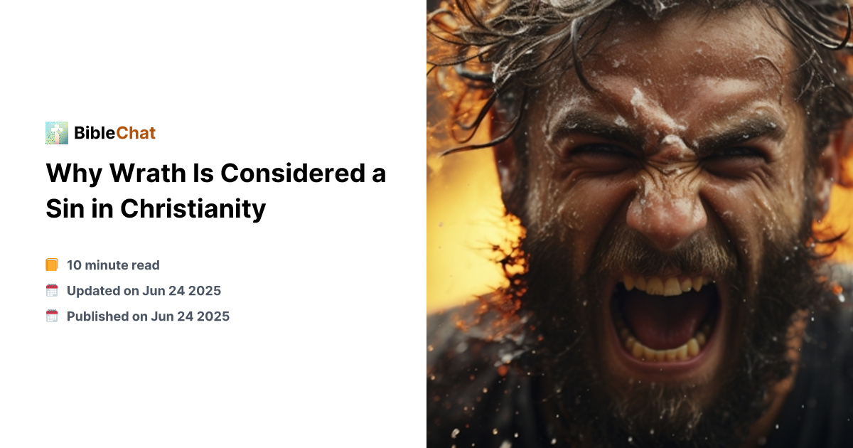 Consederd Image Why Wrath Is Considered a Sin in Christianity
